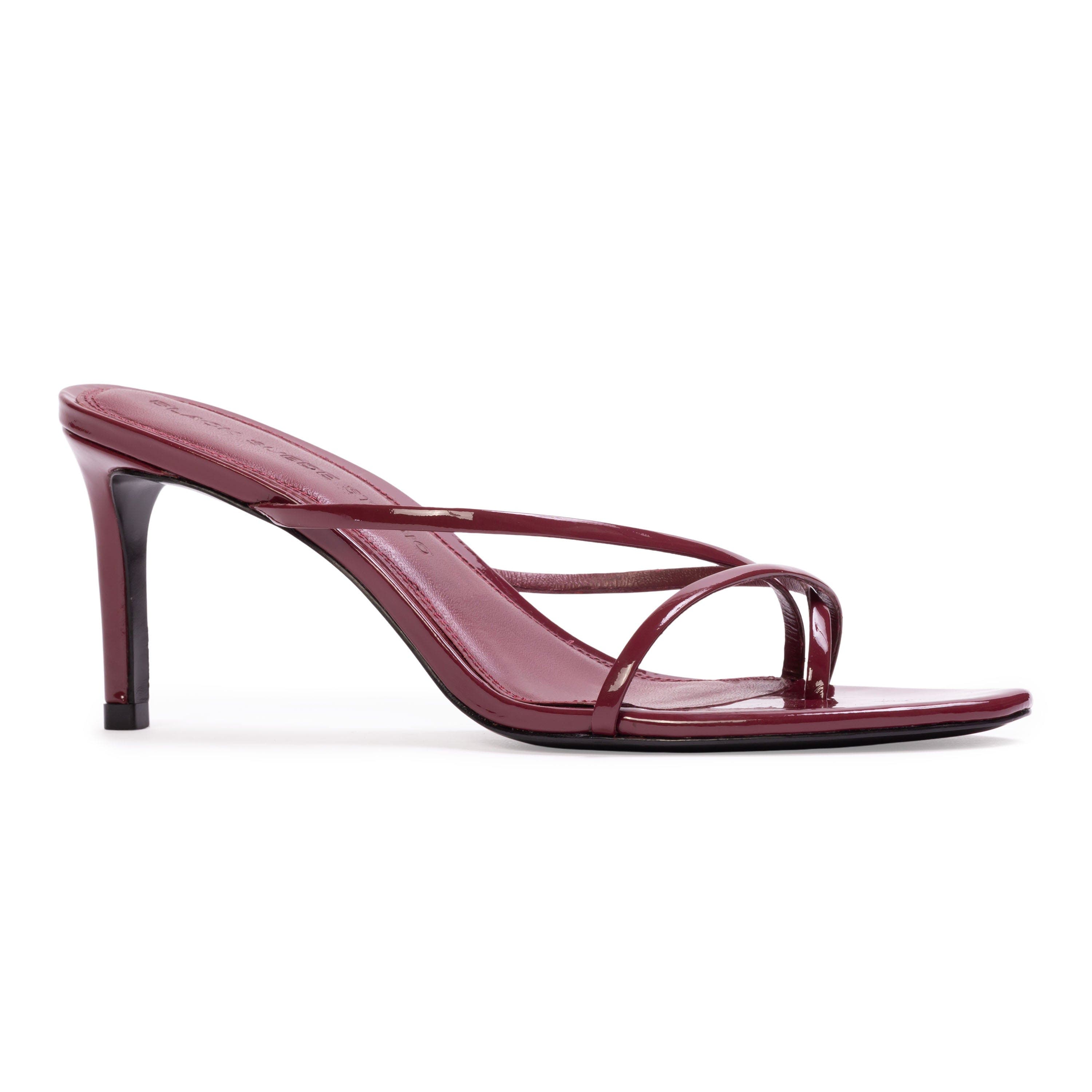 Carla 65 Patent Sandal, Alternate, color, Ruby Patent Leather
