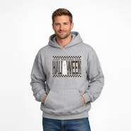 Simply Sage Market Just Waiting For Halloween Checkered Hoodie