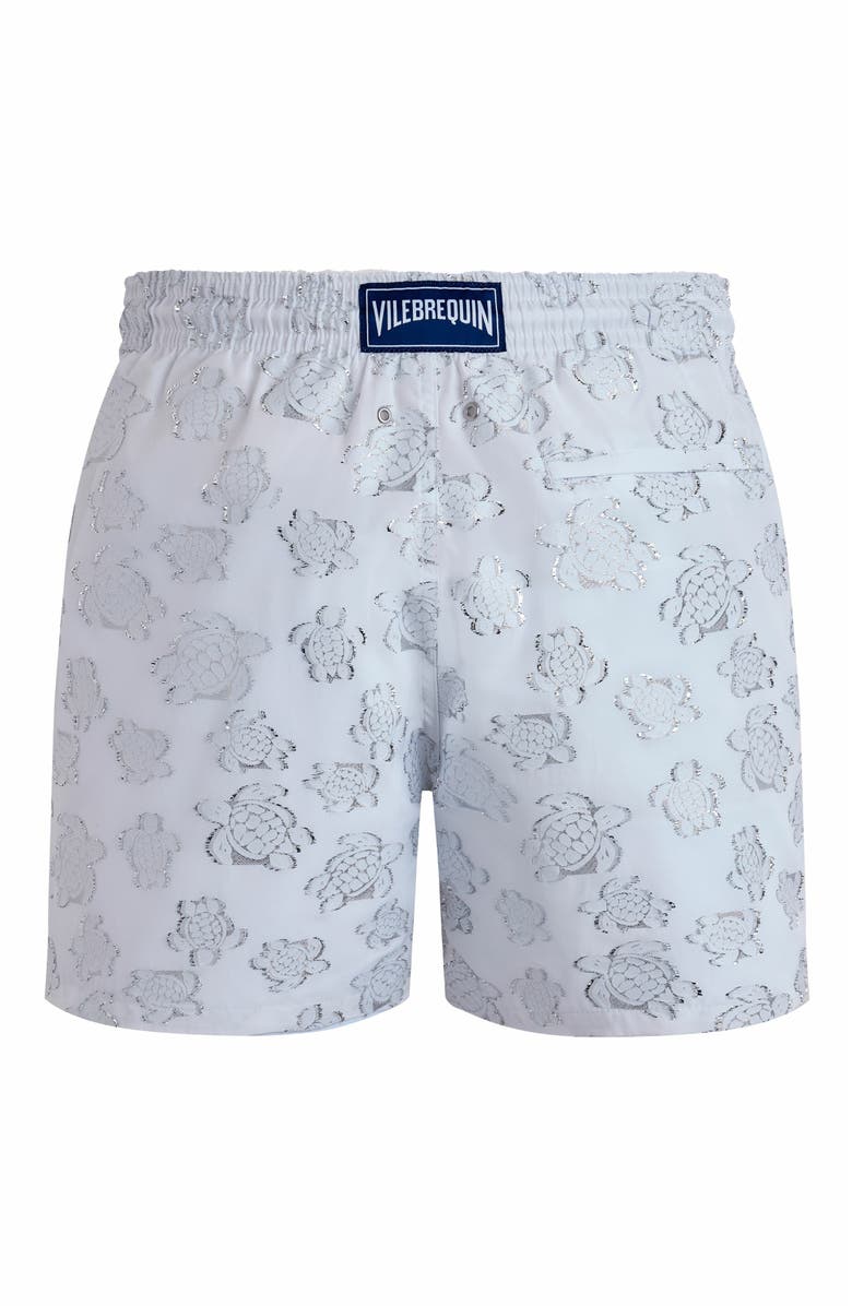 Vilebrequin Men's Jacquard Ronde des Tortues Swim Trunks, Alternate, color, Off White
