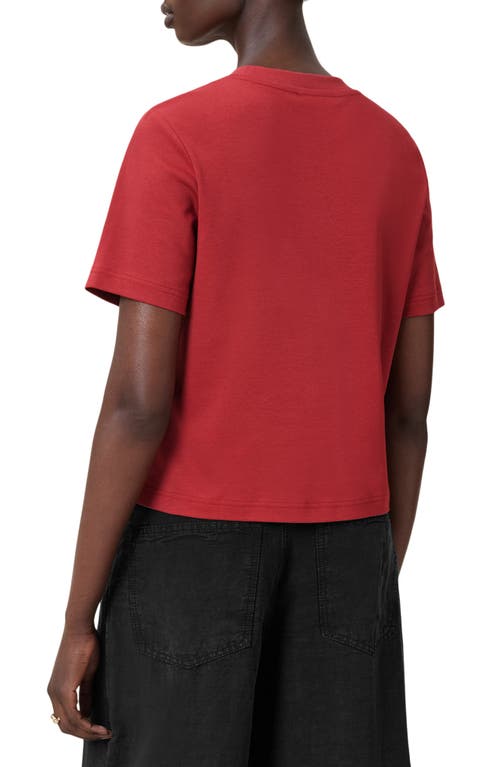 Allsaints Lisa Cotton Crewneck T-shirt In Red