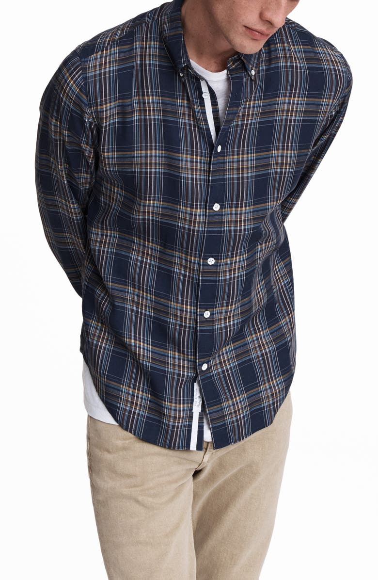 rag & bone Fit 2 Tomlin Plaid Button-Down Shirt, Main, color, 