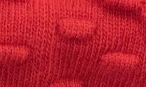 Portolano Bubble Stitched Infinity Scarf In Red