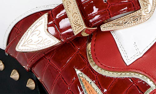 Azalea Wang Channing Cowboy Boot In Multi