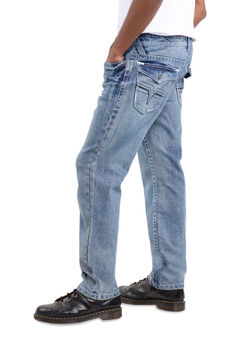 Saddle Stitch Straight Leg Jeans, Alternate, color, TINT