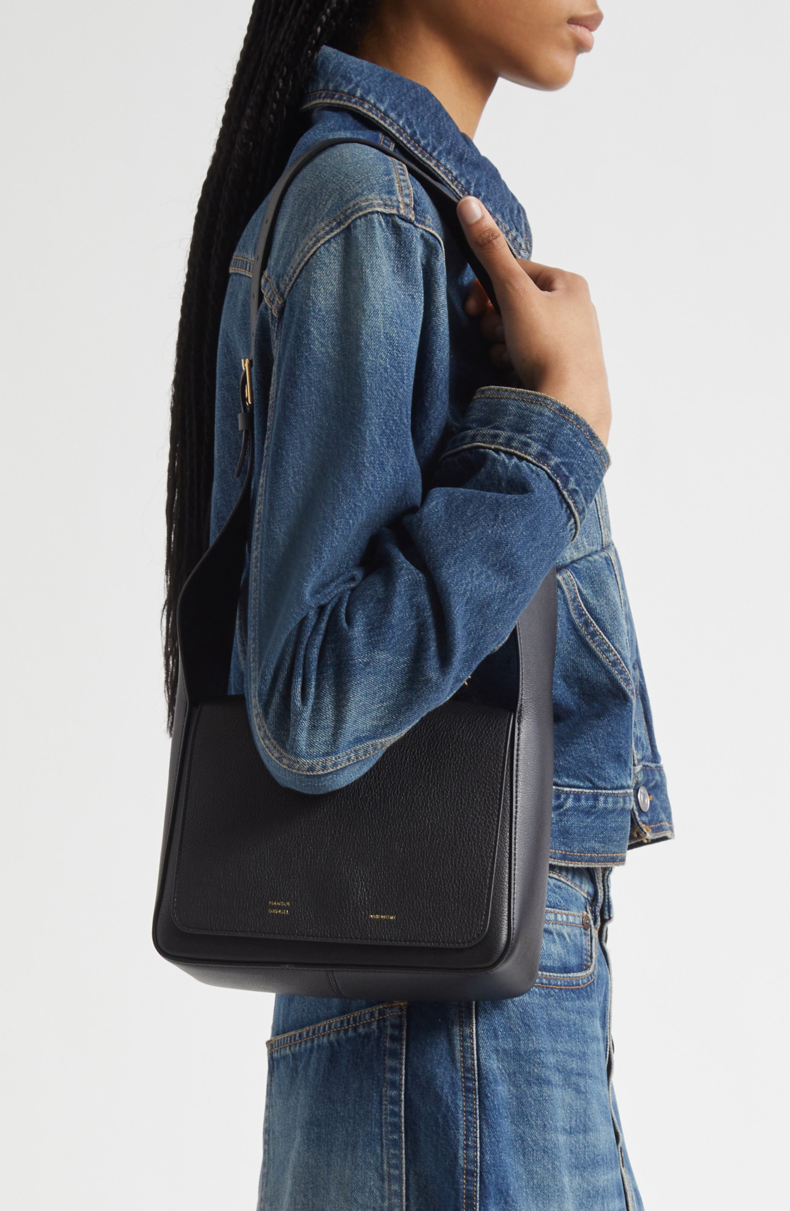 Mansur Gavriel Box Leather Shoulder Bag, Alternate, color, 