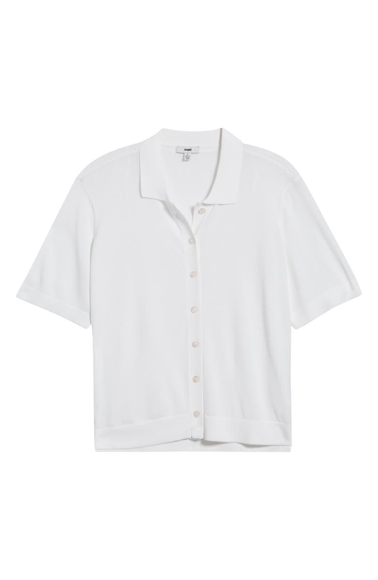 Mavi Jeans Button-Up Polo Sweater, Alternate, color, Antique White