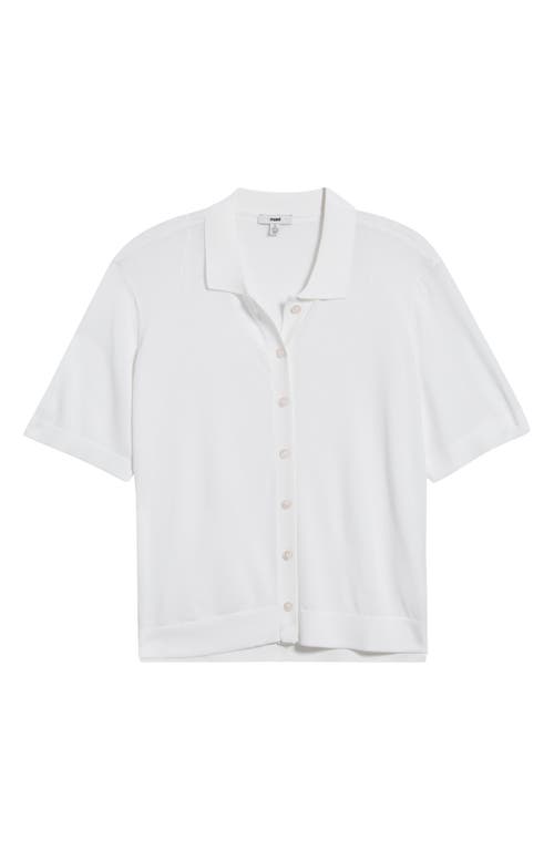 Shop Mavi Jeans Button-up Polo Sweater In Antique White