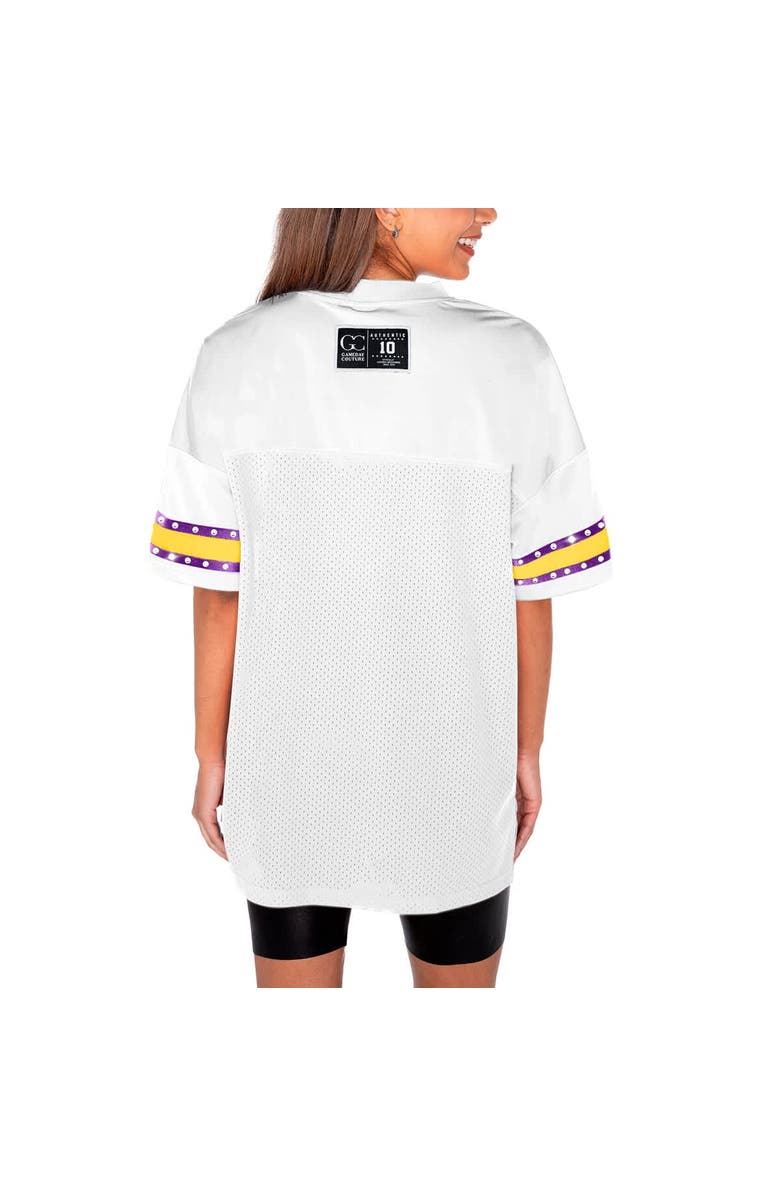 GAMEDAY COUTURE Women's Gameday Couture White LSU Tigers Until Kickoff Rhinestone Fashion T-Shirt, Alternate, color, 