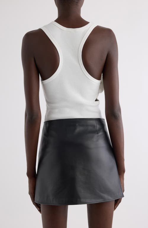 Shop Courrèges Double Buckle Rib Tank In Heritage White