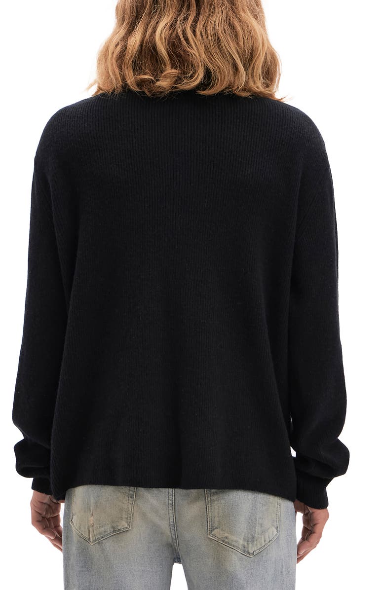 VAYDER Pisoni Double Zip Merino Wool & Cashmere Cardigan, Alternate, color, Black