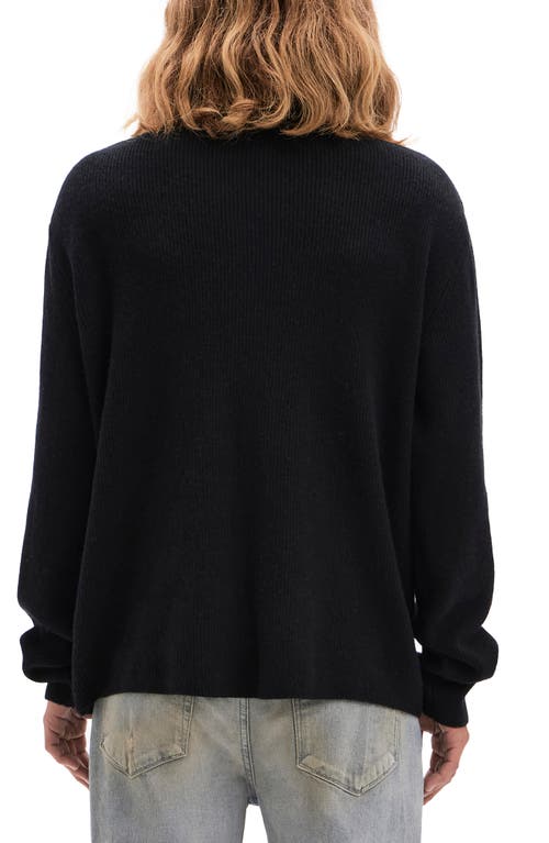 Vayder Pisoni Double Zip Merino Wool & Cashmere Cardigan In Black