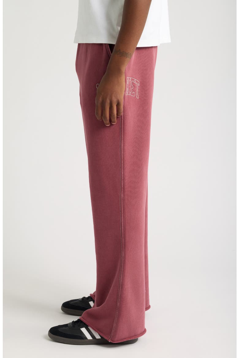 Big Stitch Open Leg Sweatpants, Alternate, color, OXBLOOD RED