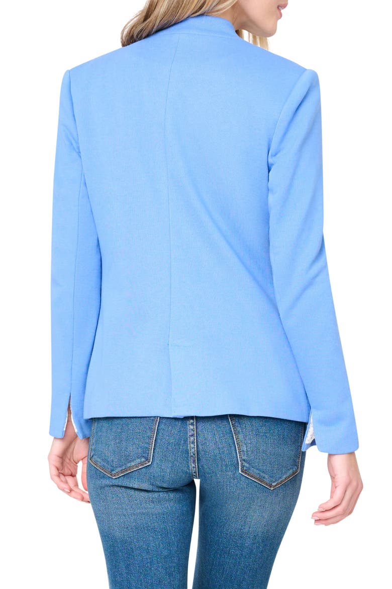 Inverted Notch Collar Cotton Blend Knit Blazer, Alternate, color, BRIGHT BLUE