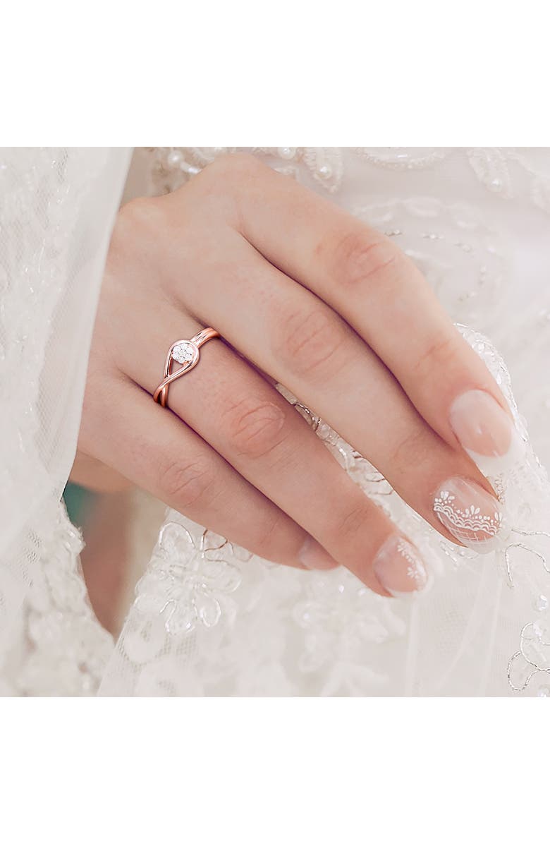 DELMAR Set Of 3 Infinity Diamond Rings - 0.21ct., Alternate, color, Multi