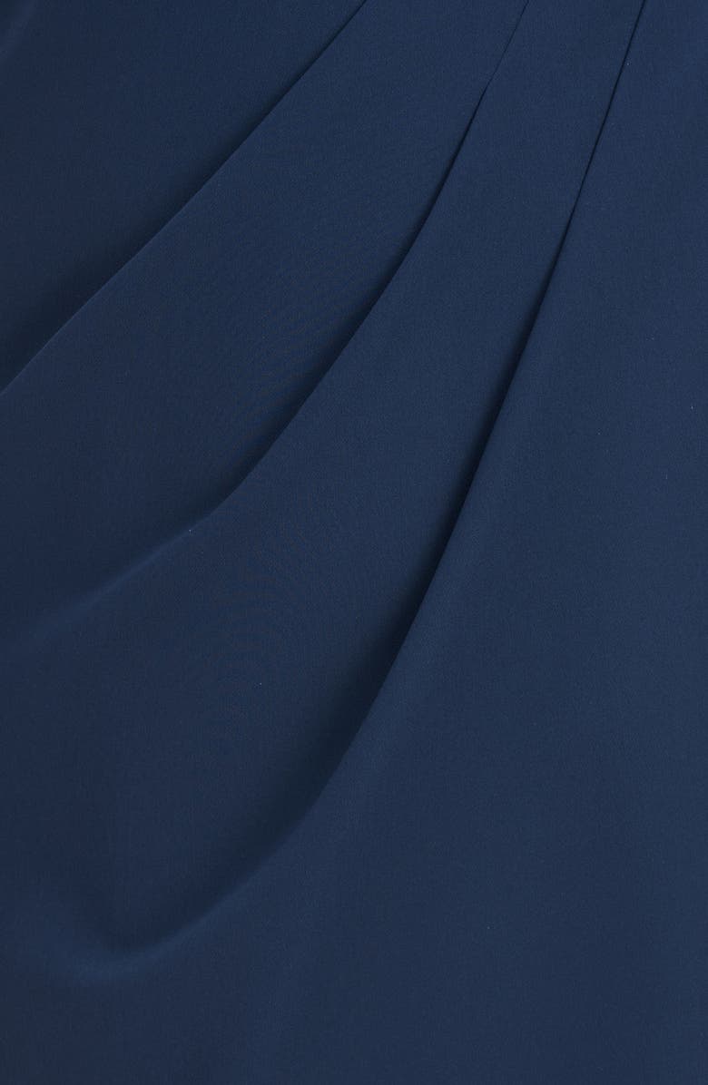 Kay Unger Irina Long Sleeve A-Line Gown, Alternate, color, Night Blue