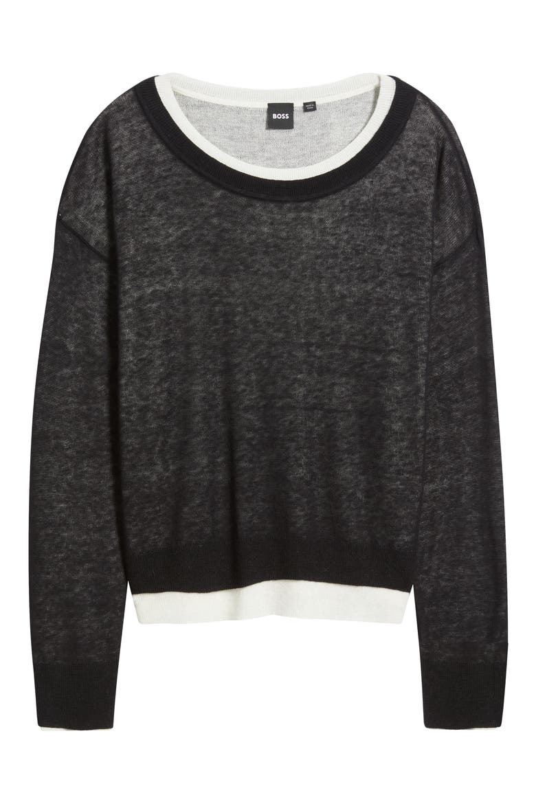 Femok Contrast Wool Blend Sweater, Alternate, color, OPEN MISC