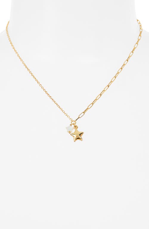 Argento Vivo Mother-of-pearl Star Charm Necklace In Gold