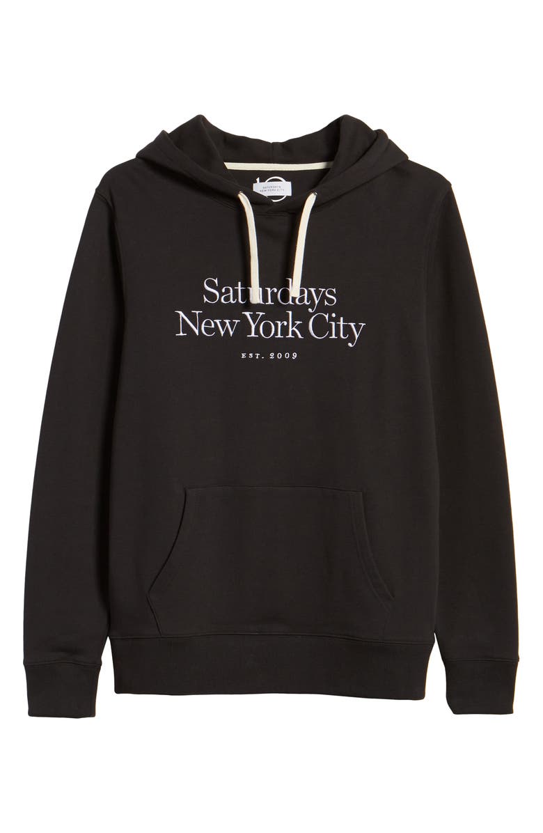 Saturdays NYC Ditch Miller Embroidered Hooded Sweatshirt, Alternate, color, Black