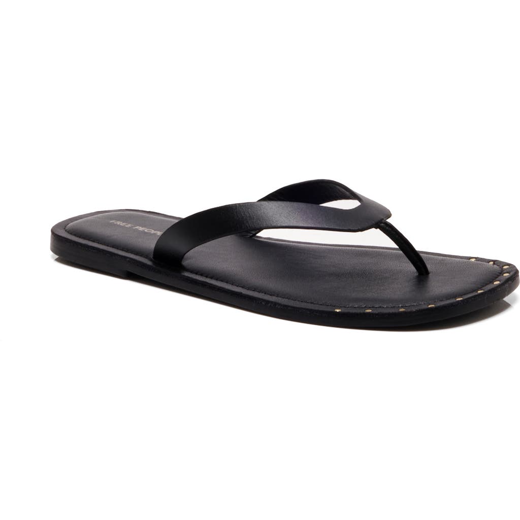 Free People Sona Thong Sandals Black In Black