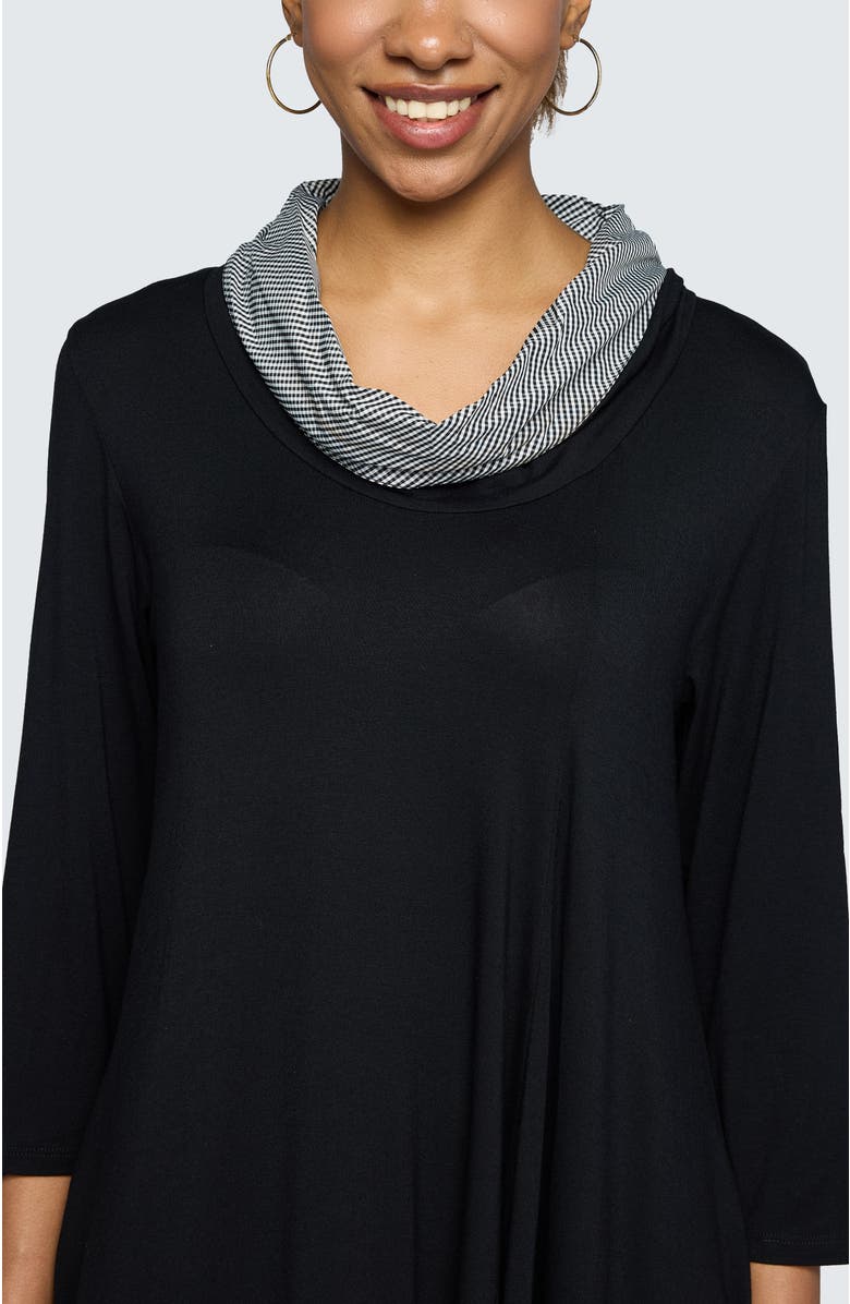 LUUKAA Ember Long Viscose Jersey Dress, Alternate, color, Black