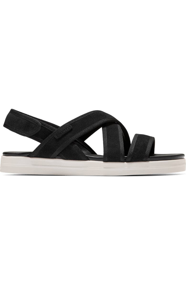 Cole Haan Nantucket Drift Sandal, Alternate, color, Black Suede/ Black Gros Grain