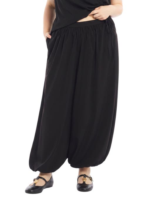 Elastic Waist Crepe Balloon Pant (plus)