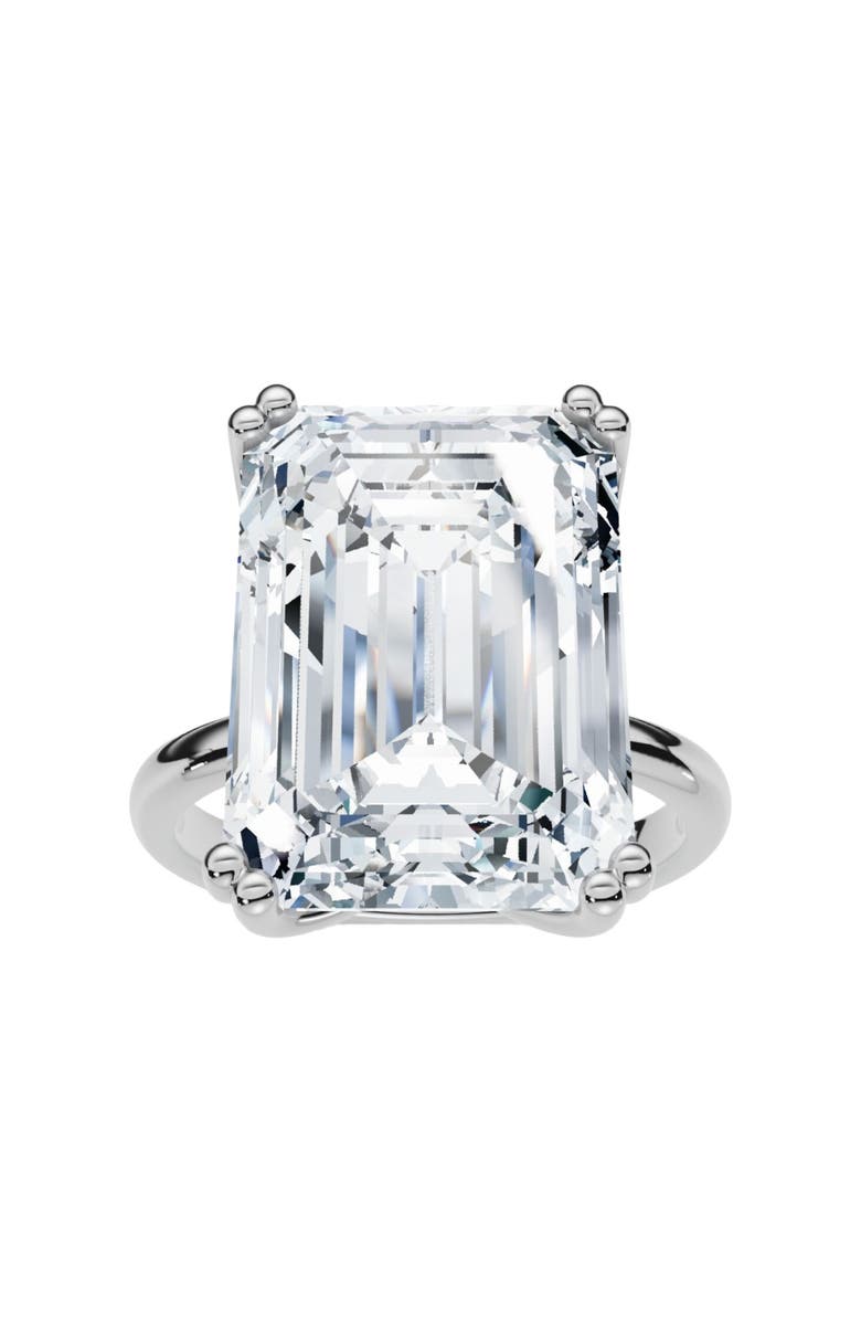 Bliss Diamond Certified 10Ct Emerald Cut Diamond Solitaire Engagement Ring 14k Gold Lab Grown, Main, color, 