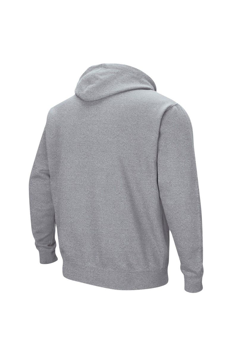 COLOSSEUM Men's Colosseum Heathered Gray Xavier Musketeers Arch and Logo Pullover Hoodie, Alternate, color, Heather Gray