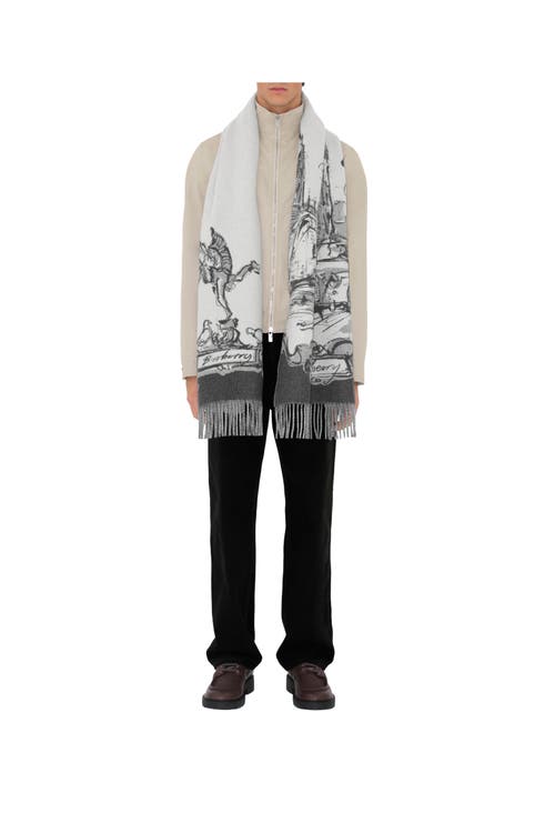 Burberry Westminster Cashmere Scarf In Wisp