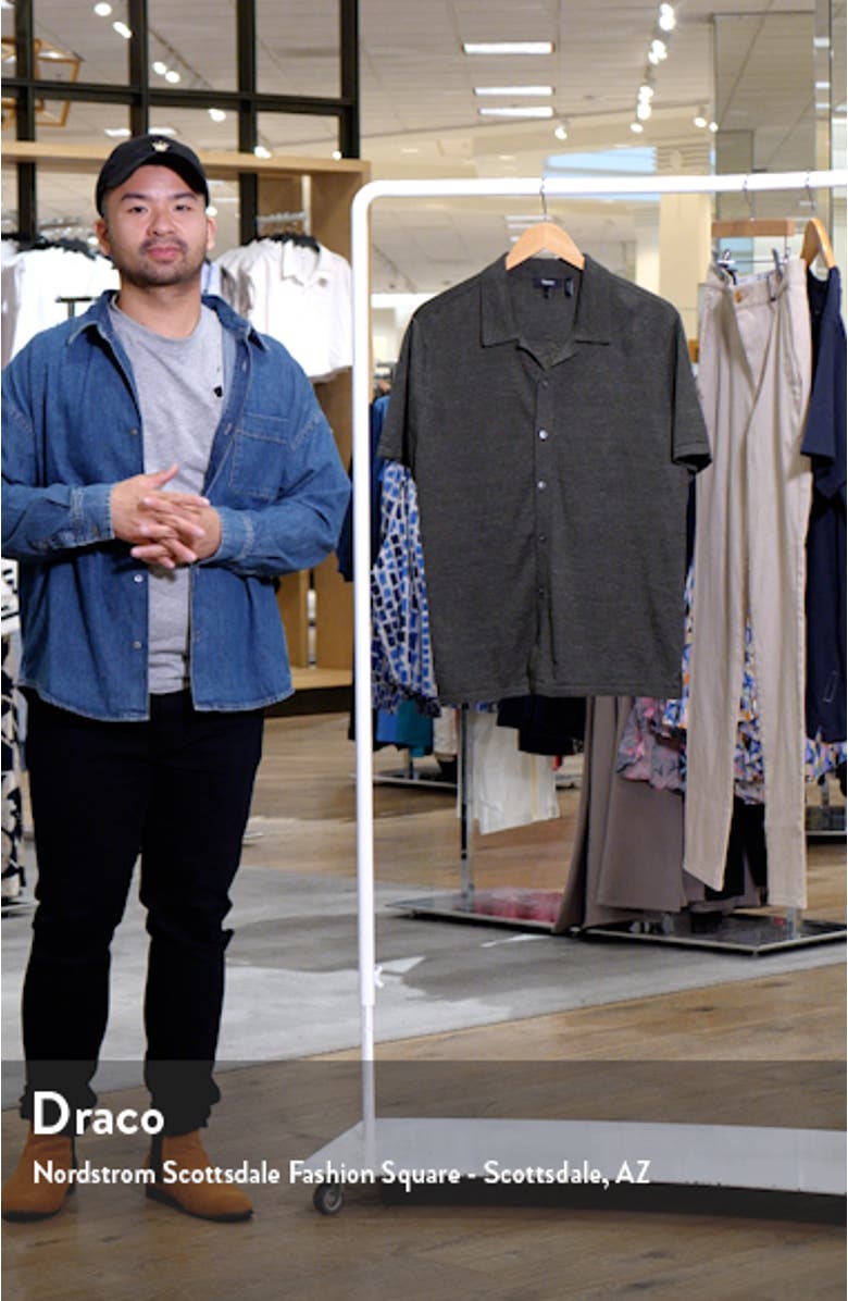 Pacific Linen Blend Knit Camp Shirt, sales video thumbnail