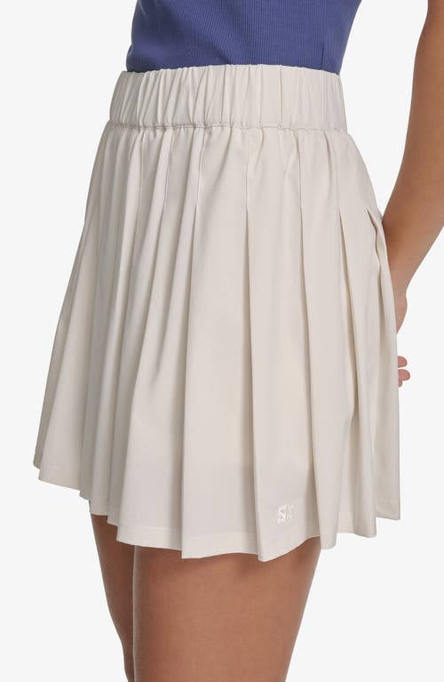 Starter Pleated Miniskort In Egret