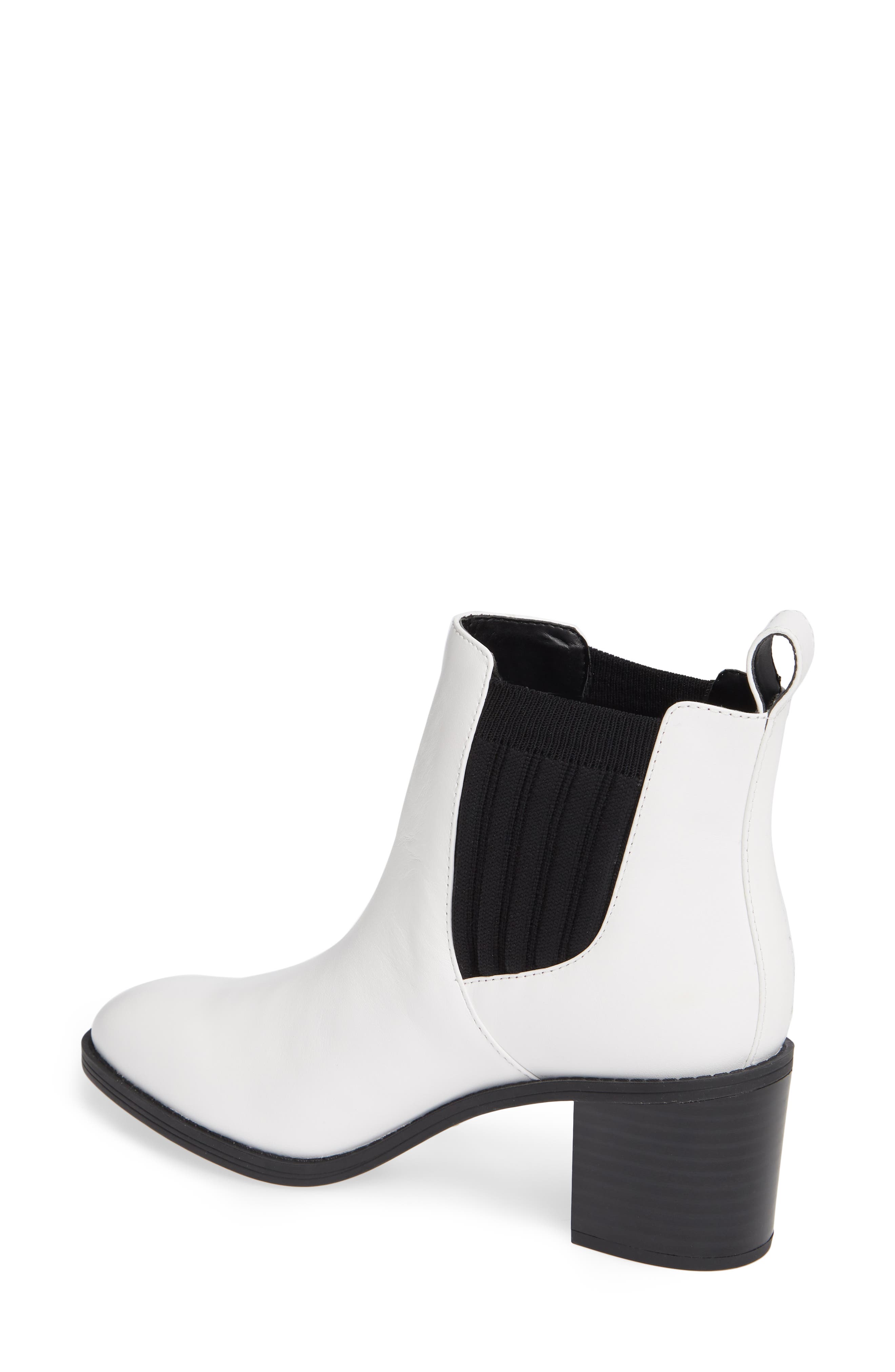 Perron Chelsea Bootie, Alternate, color, WHITE/ BLACK