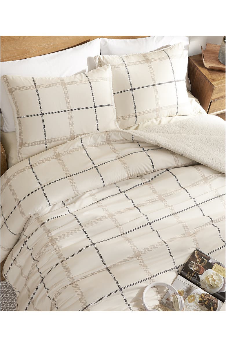 Lucky Brand Plaid & Reversible Faux Shearling 2-Piece Comforter Set, Alternate, color,