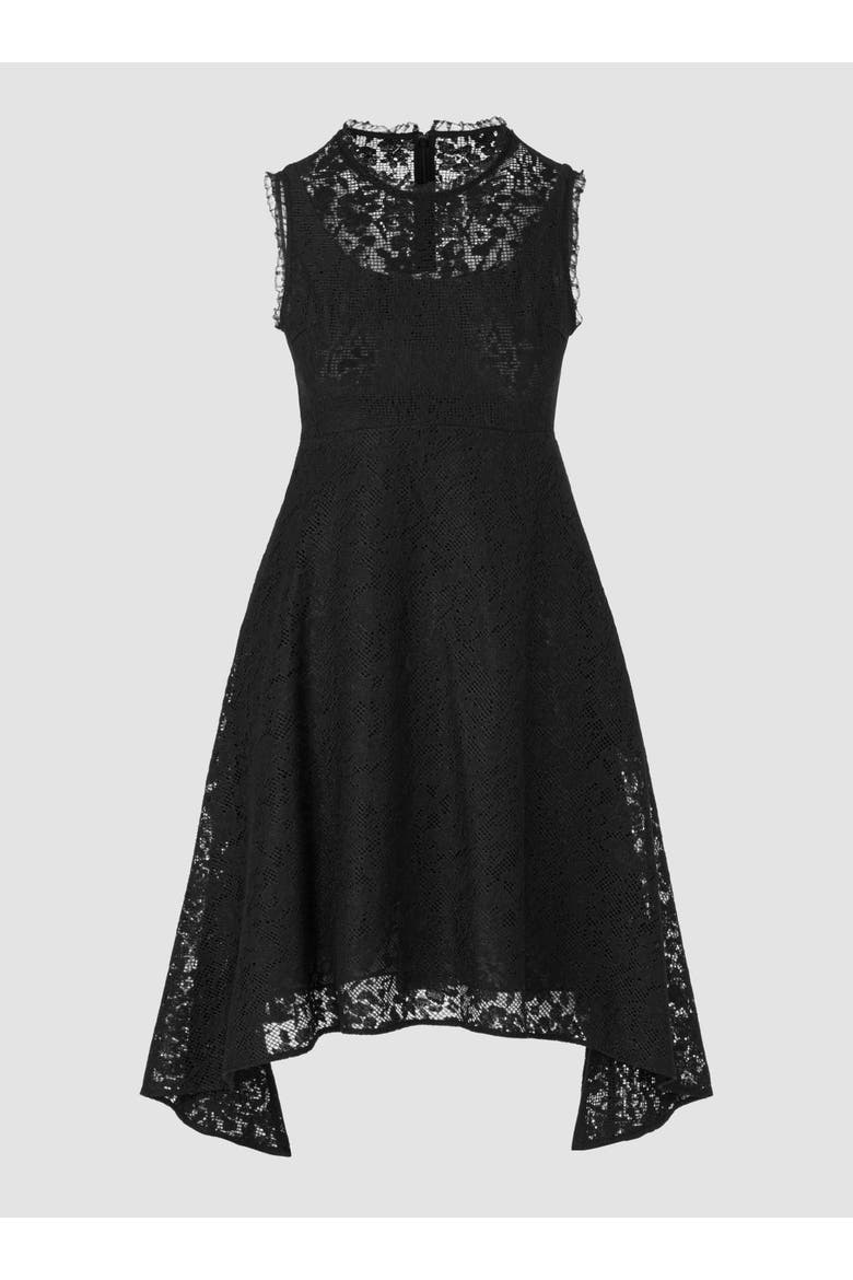 Organic Cotton Lace Dress, Alternate, color, Black