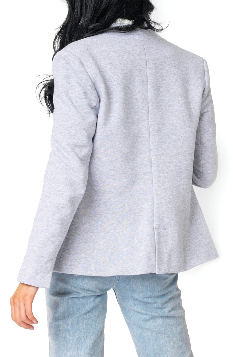 GIBSONLOOK Inverted Notch Collar Cotton Blend Knit Blazer, Alternate, color,