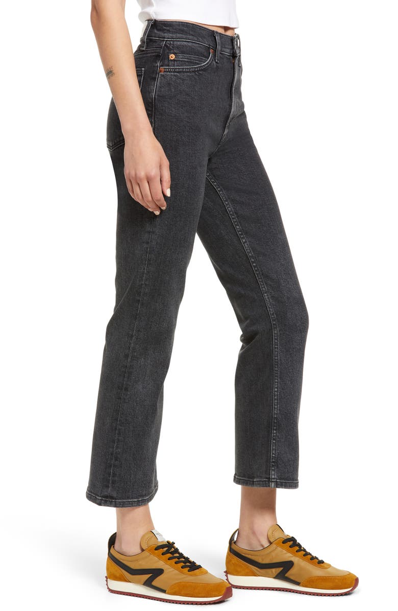 Re/Done '70s High Waist Crop Bootcut Jeans, Alternate, color, 