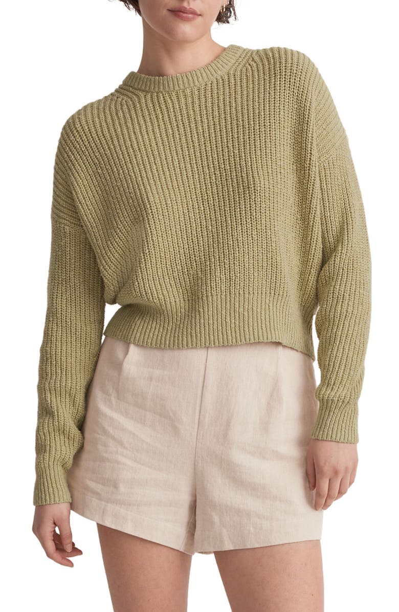 Madewell Textural Knit Cotton Pullover Sweater, Main, color,