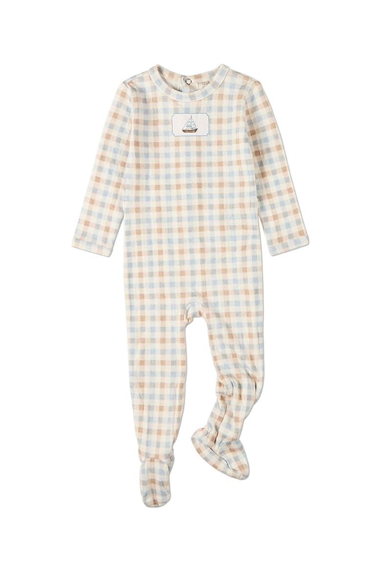 Baby Let Your Dreams Set Sail Pointelle Footie, Main, color, Blue