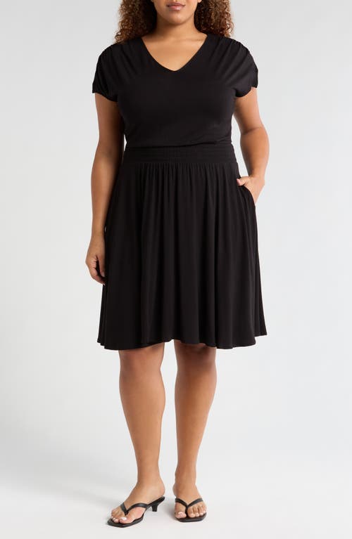 Universal Standard Piper Stretch Jersey Dress in Black 