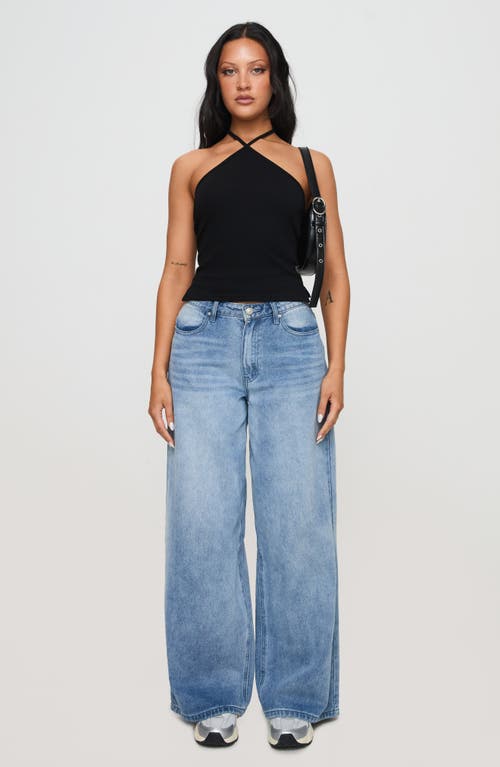 Princess Polly Baseline Rib Stretch Cotton Halter Top
