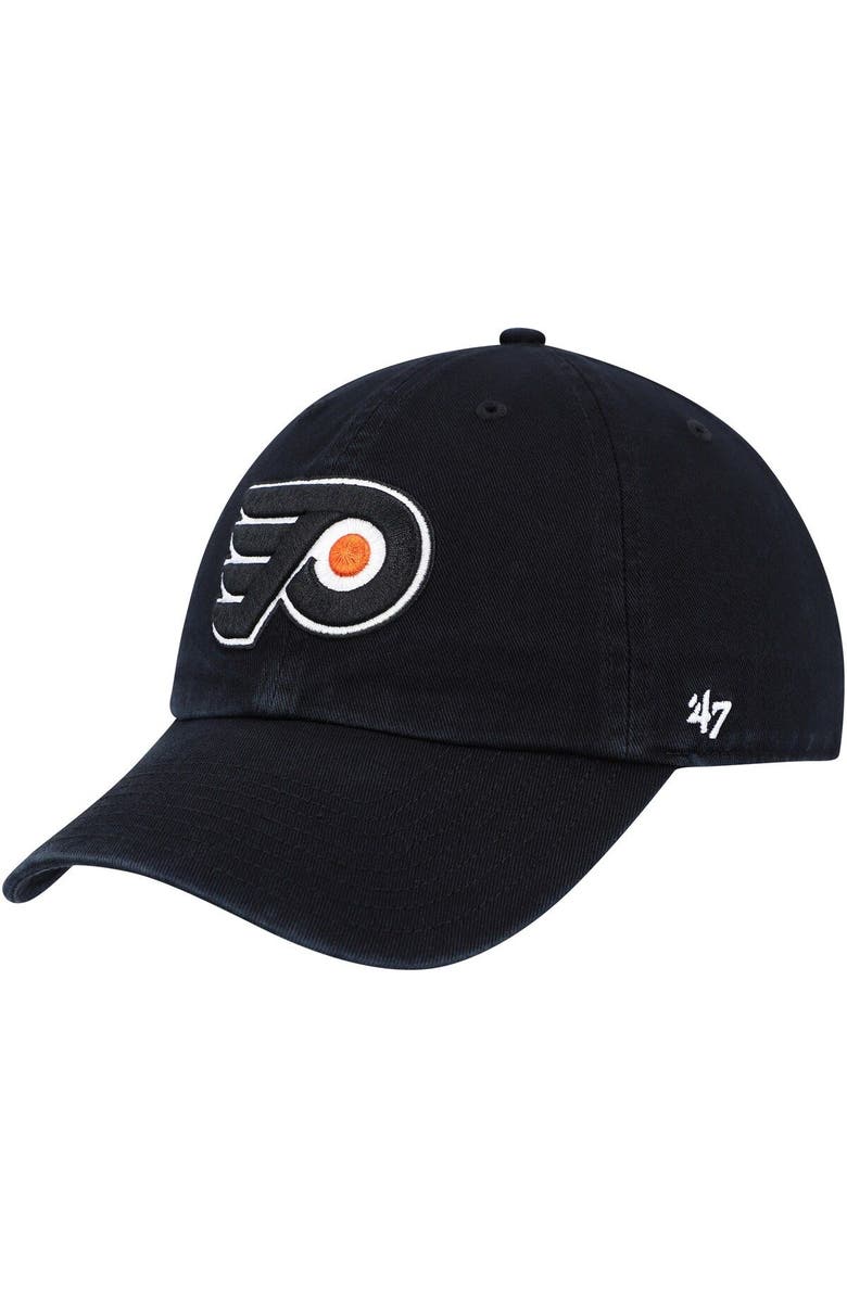 '47 Men's '47 Black Philadelphia Flyers Clean Up Adjustable Hat, Alternate, color, 