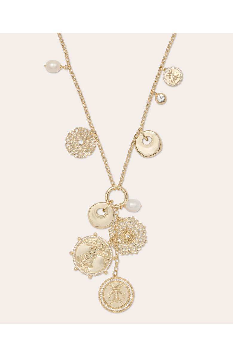 Ramy Brook Selena Charm Necklace, Alternate, color, Gold