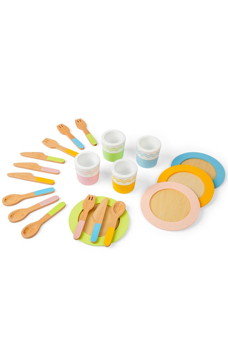 Bigjigs Toys Dinner Service Set, Alternate, color, Multicoloured