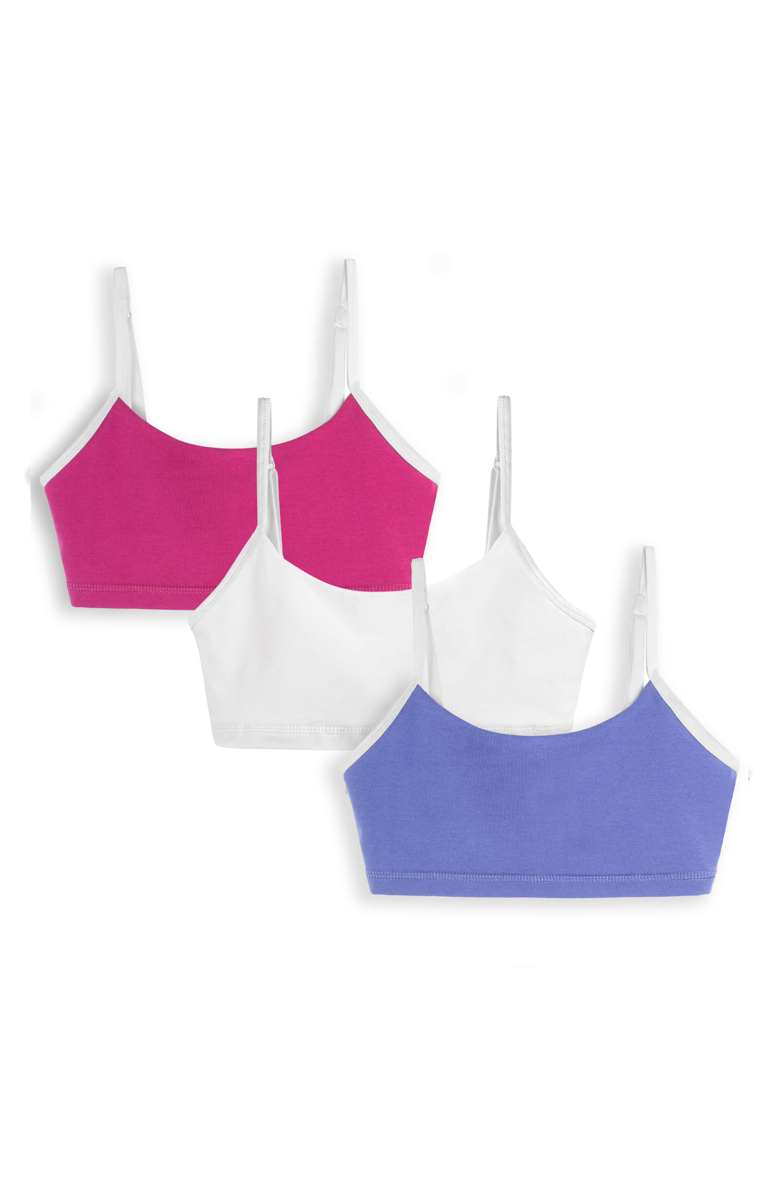 selected Raspberry, White, Periwinkle