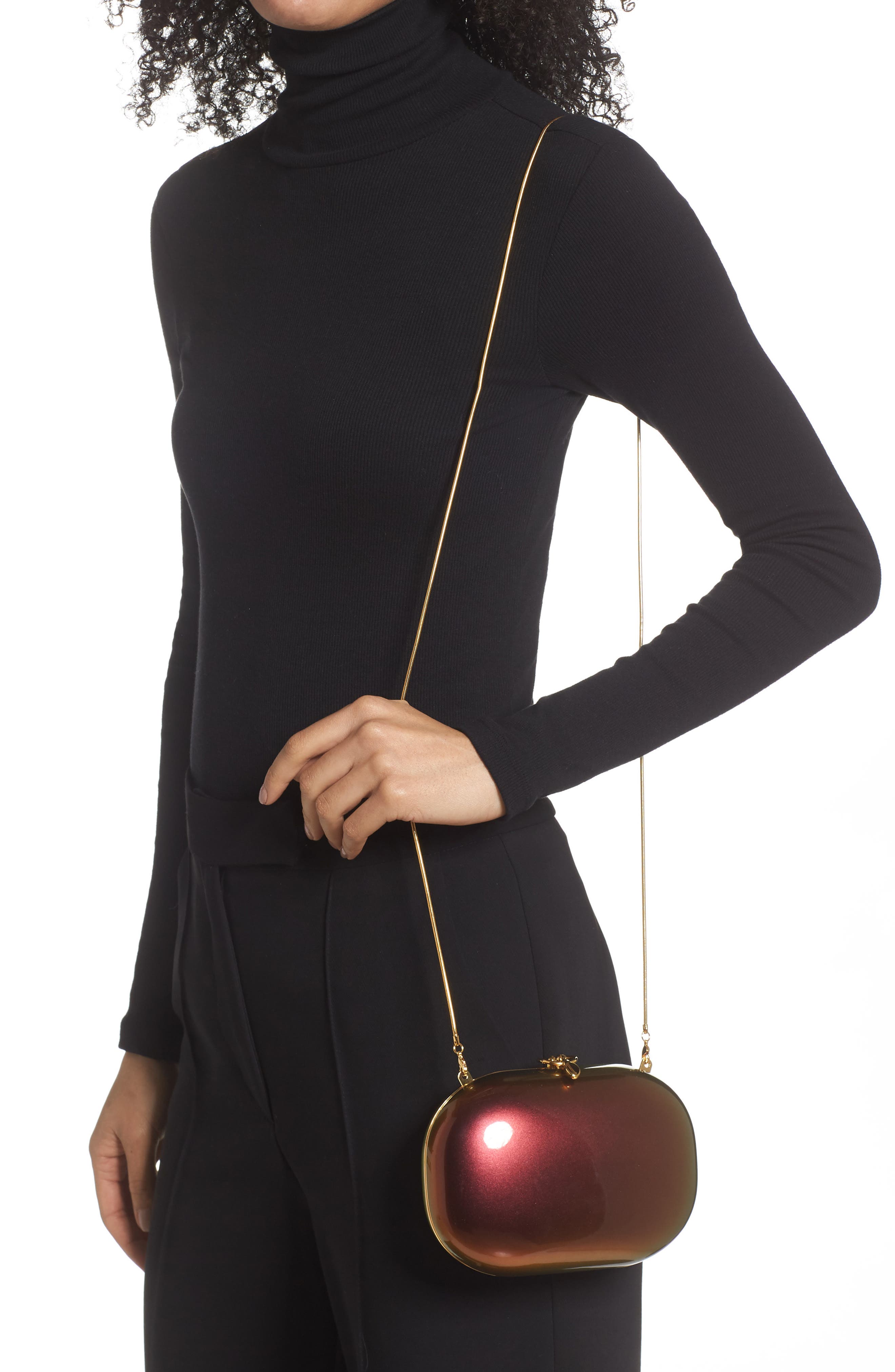 Jeffrey Levinson Elina Sunset Pearl Iridescent Clutch, Alternate, color, 