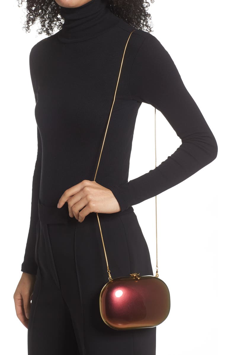 Jeffrey Levinson Elina Sunset Pearl Iridescent Clutch, Alternate, color,