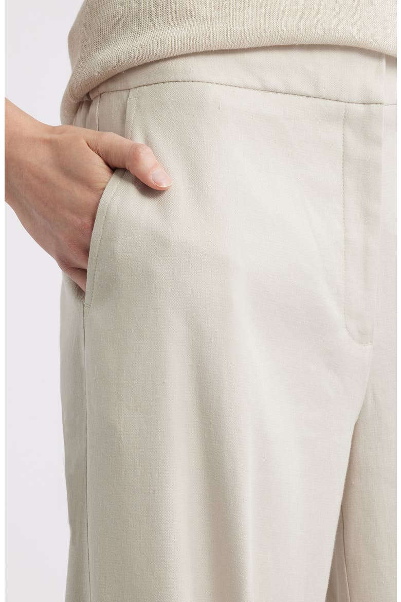 The Lennox Linen Blend Wide Leg Trousers, Alternate, color, BEIGE SCROLL