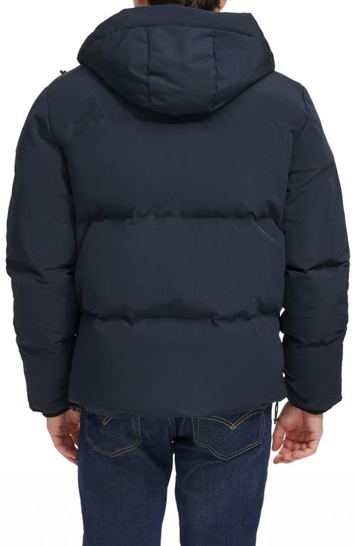 Levi's Water Resistant Hooded Quilted Puffer Jacket In Blue
