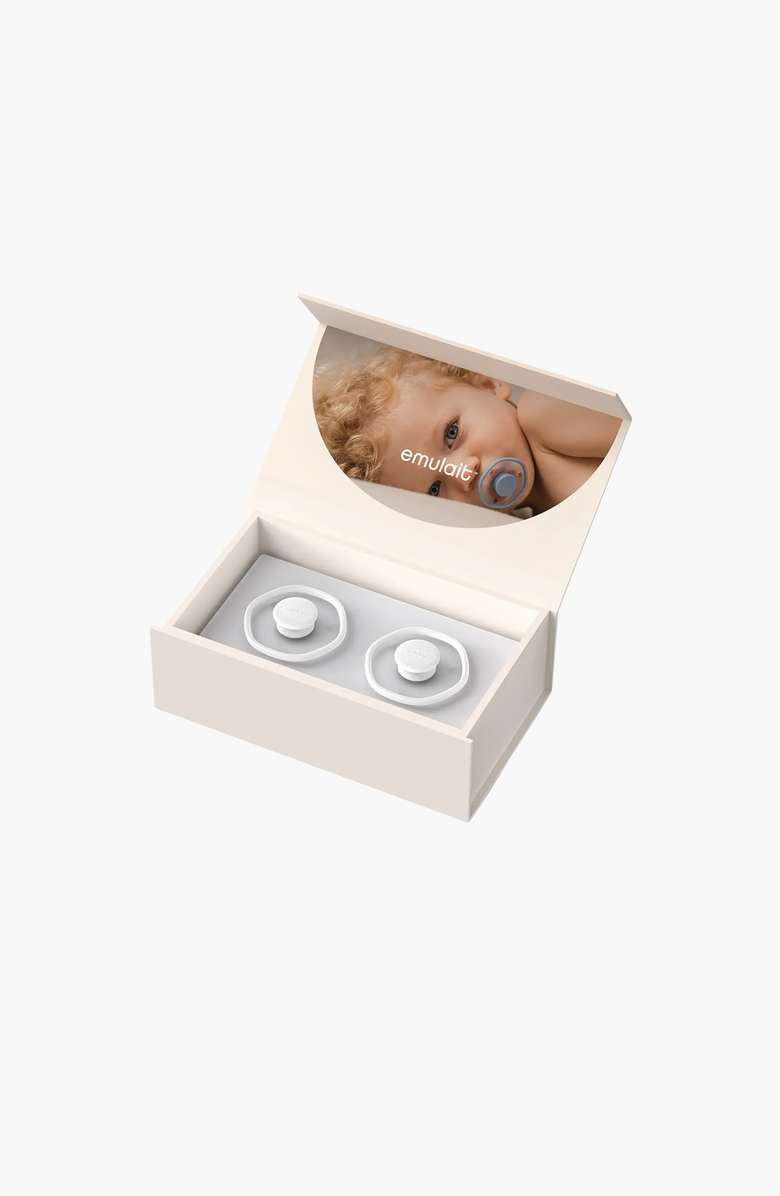 Emulait The Emulait Pacifier 0-6 Months 2-Pack, Alternate, color, White