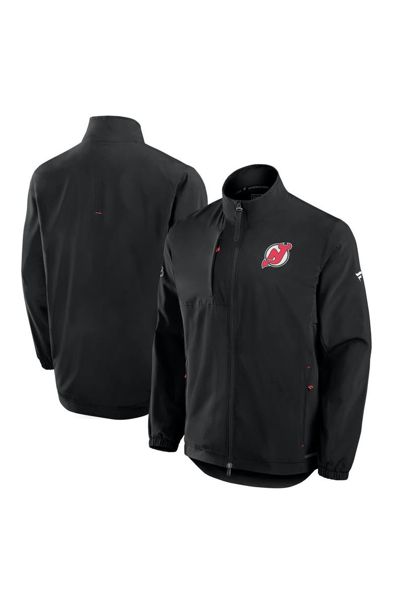 FANATICS Men's Fanatics Black New Jersey Devils Authentic Pro Rink Full-Zip Coaches Jacket, Main, color, Black